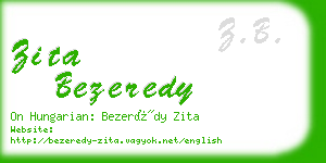 zita bezeredy business card